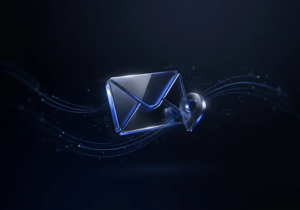 Glass envelope and location pin